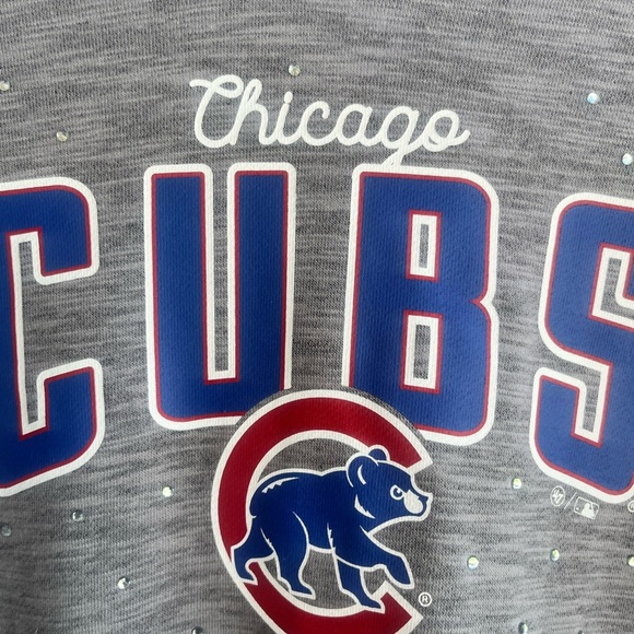 ‘47 Chicago Cubs Rhinestone Hoodie New With Tags NWT Women’s Medium - Picture 10 of 14